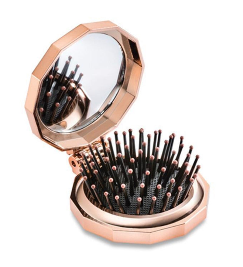 Rose Gold Pop Up Brush with Mirror