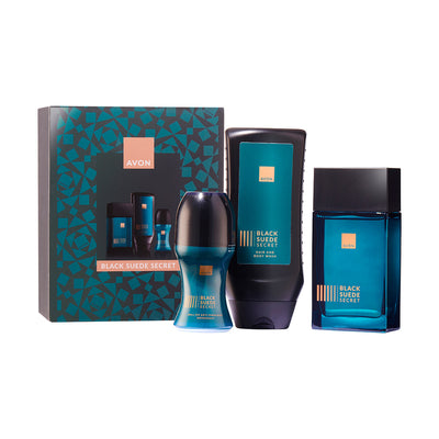 Black Suede Secret Him 3 Pieces Giftset
