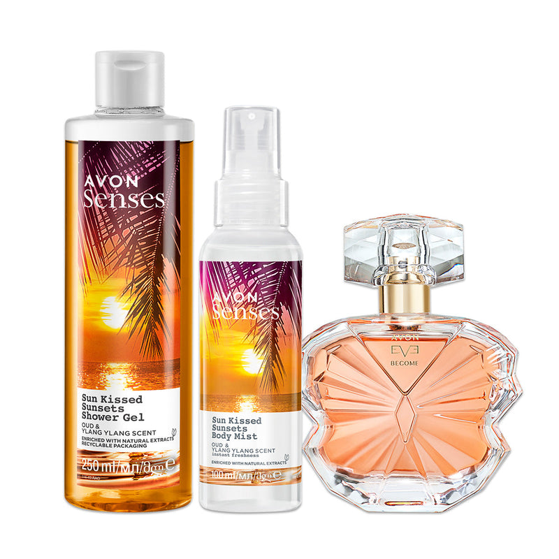 Sunkissed Gel + Body Mist + Eve Become EDP Pack