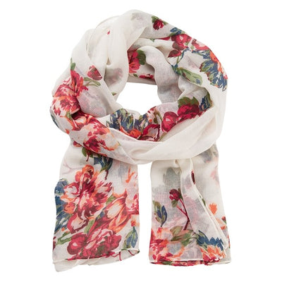 Festive Folk Floral Lightweight Scarf