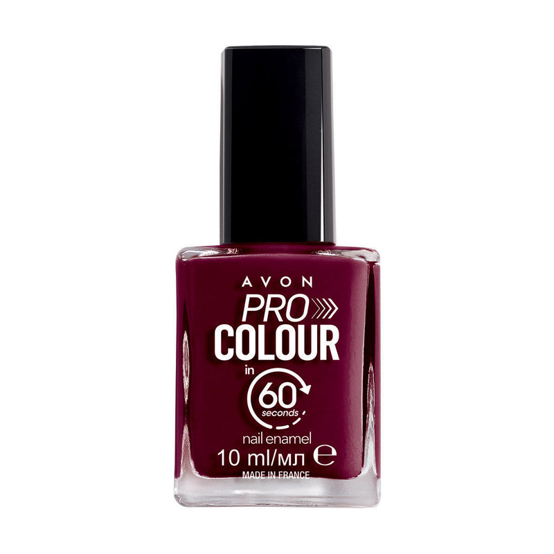 Avon Pro Colour in 60 Seconds Nail Enamel Wine On Time 98521 10ml