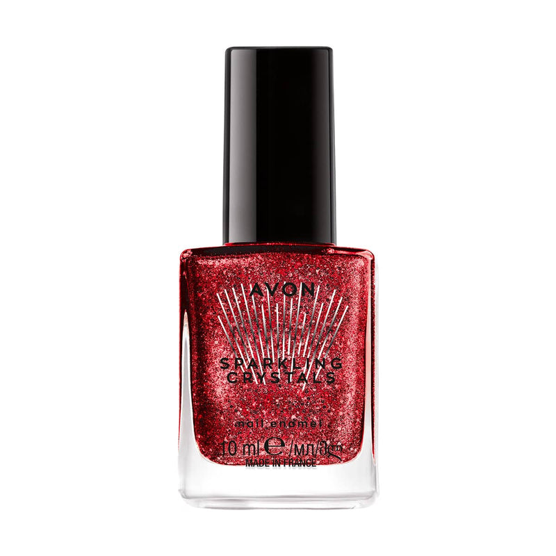 Avon Sparkling Crystal Nail Enamel Red Diva 1437634 10ml