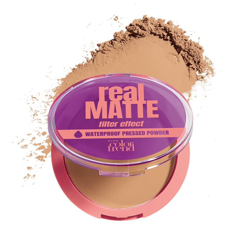 Color Trend Real Matte Waterproof Pressed Powder Medium Tan 1466567 10gr