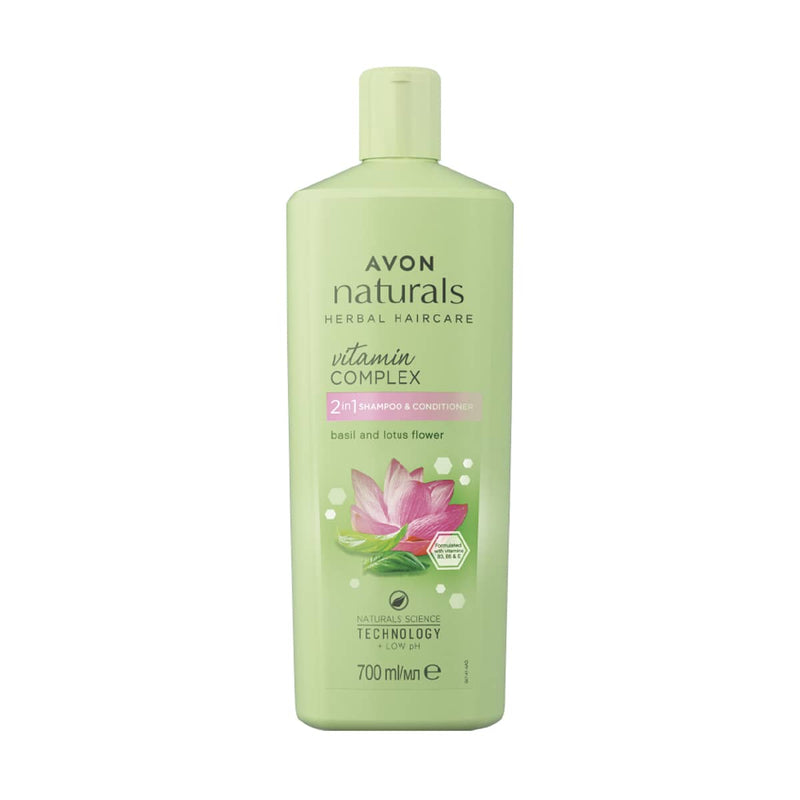 Naturals Basil & Lotus Flower 2 in 1 Shampoo & Conditioner 700ml